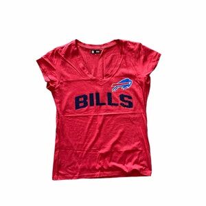 NFL Red Buffalo Bills V-Neck Tee